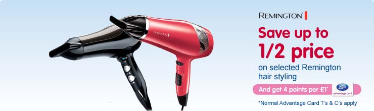 Save up to a 1/2 on Remington electrical hair 